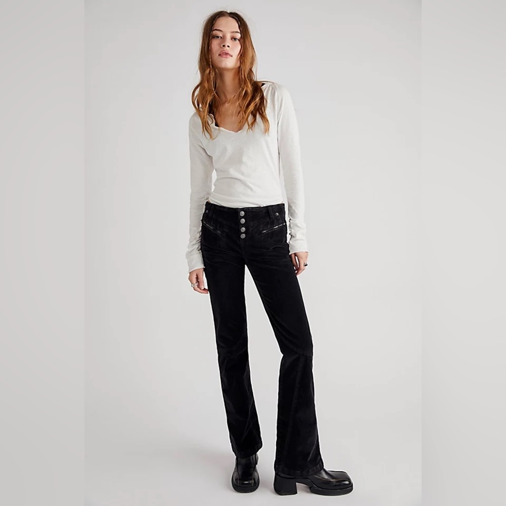 NWOT Free People Hit Back Slim Flare Pants